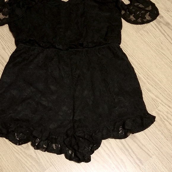 Adorable Black Lace Romper - Picture 3 of 5